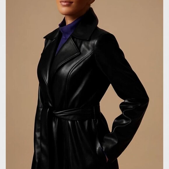 Jason Wu Faux Leather Trench Coat XS NWT Orig. $298 - Picture 1 of 7